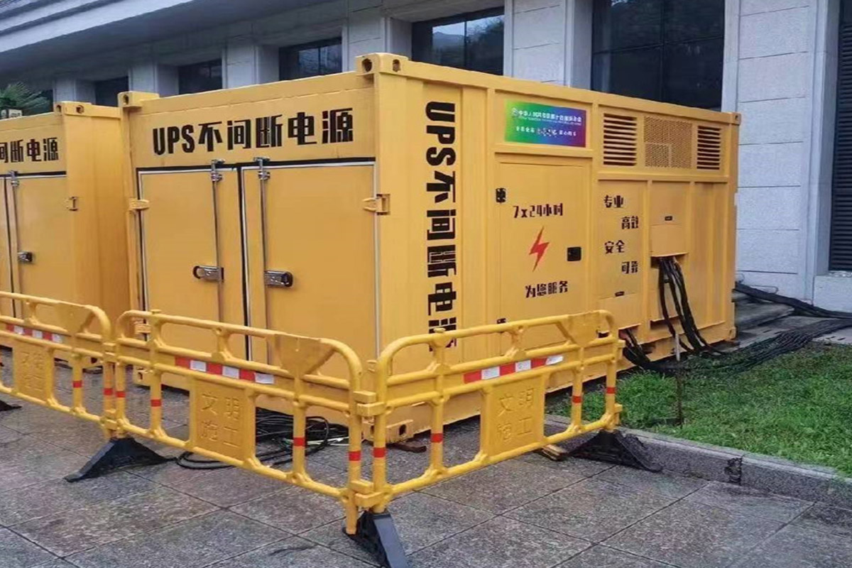 徐汇发电机租赁施工现场
